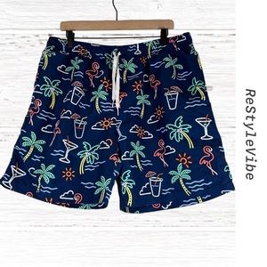 CHUBBIES Men’s Size XXL Swim Trunks Shorts Lined Pockets Tropical Print